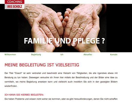 Referenz Bild von Startseite www.iris-scholz.de Kundin: Coach Iris Scholz in Haan